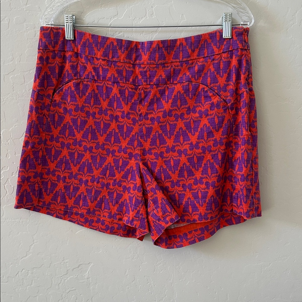 Anthropologie Cartonnier Red and Purple Patterned Garment
